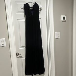 Revelry Micah Convertible Dress in Navy Blue (619) Velvet (Bridesmaid)